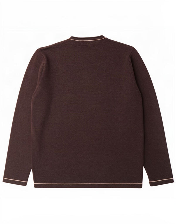 Massimo Dutti Pull à col rond pour femme UK 14 Laine gris moyen