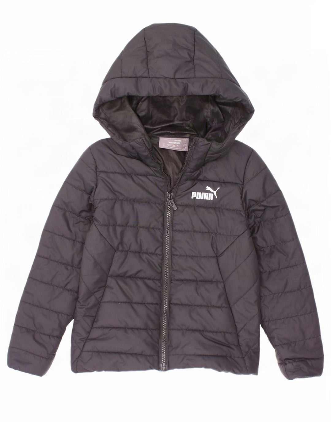 Puma Veste matelassée à capuche garçon 5-6 ans Noir Polyester
