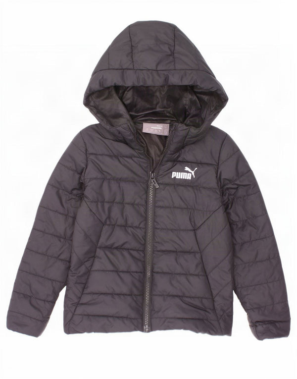 Puma Veste matelassée à capuche garçon 5-6 ans Noir Polyester