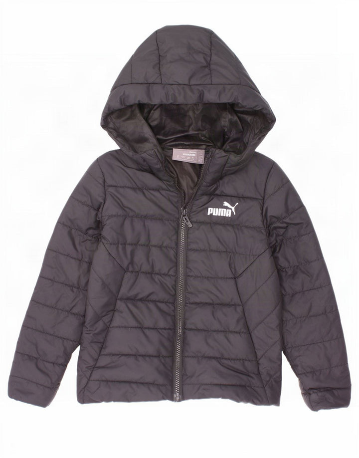 Puma Veste matelassée à capuche garçon 5-6 ans Noir Polyester