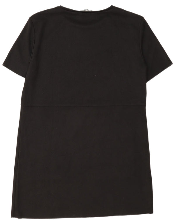 Zara Robe T-Shirt Femme UK 16 Large Noir Polyester