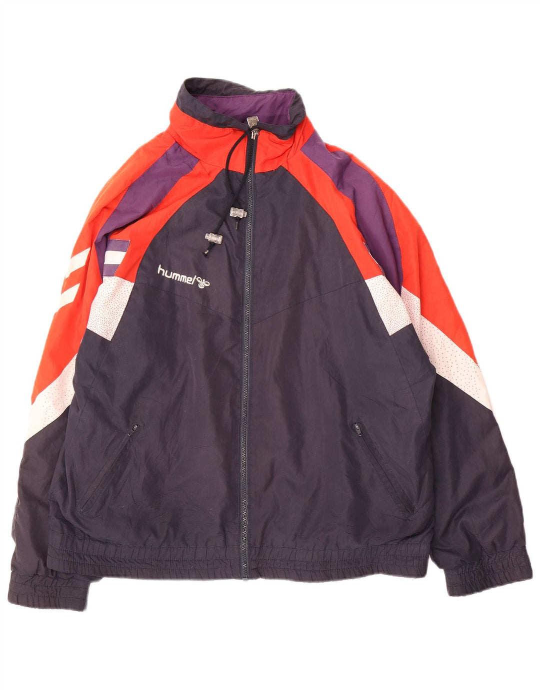 Hummel Veste de survêtement coupe ample pour homme, petit, bleu marine, colour block