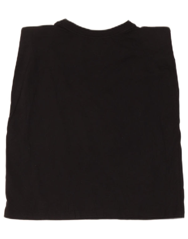 Zara Femme Débardeur Oversize UK 10 Petit Coton Noir