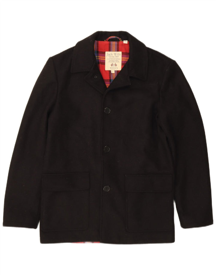 Jack Wills Veste blazer à 3 boutons pour homme UK 36 Petite laine noire