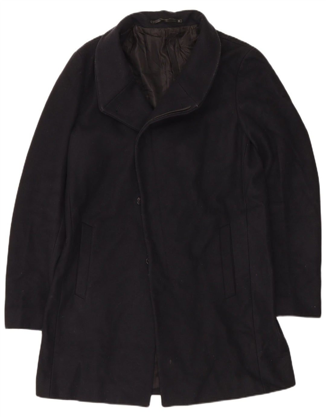 ALL SAINTS Manteau homme UK 40 Large laine noire