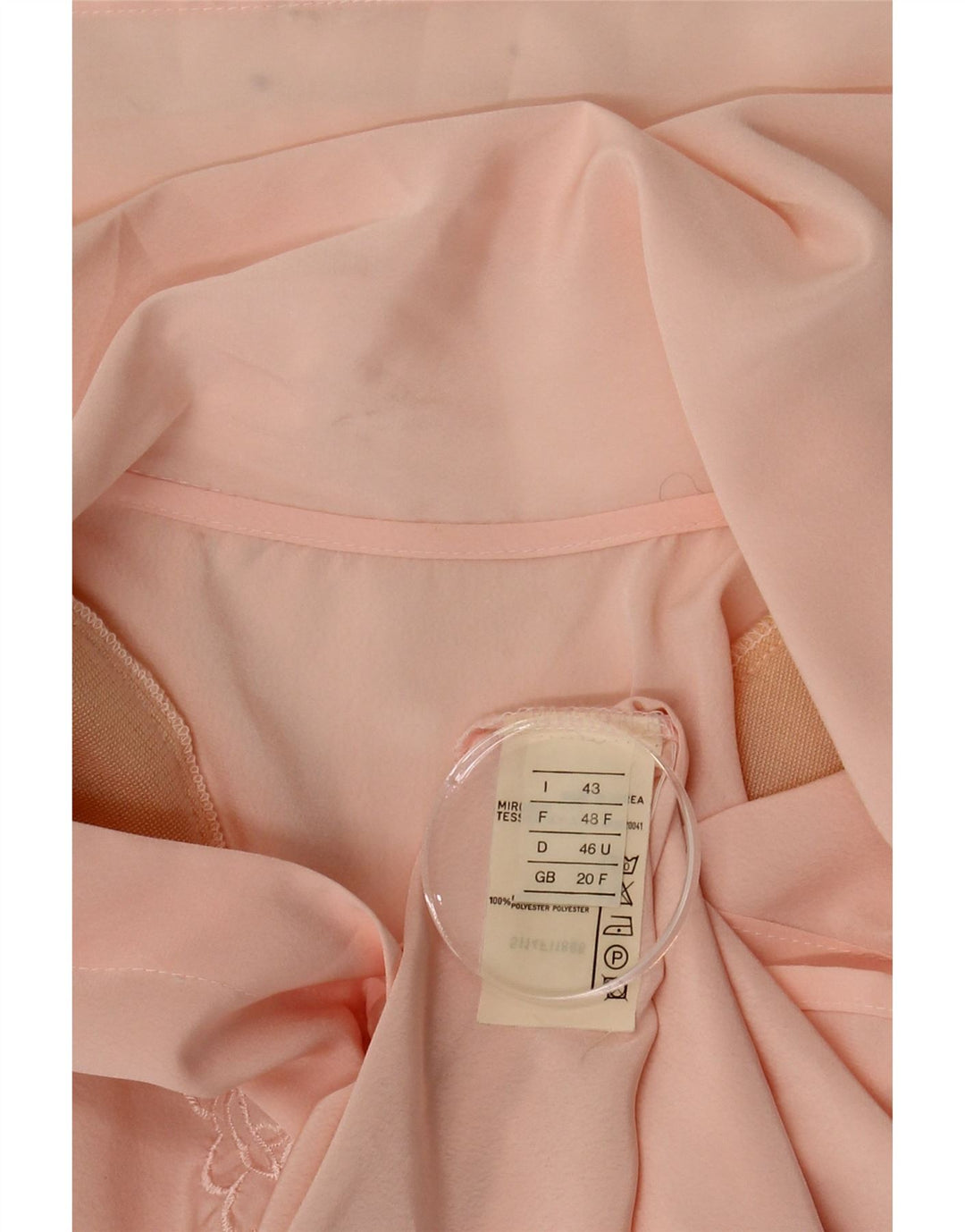 VINTAGE Womens Front Tie Shirt Blouse UK 20 2XL  Pink Polyester Vintage Vintage and Second-Hand Vintage from Messina Hembry 