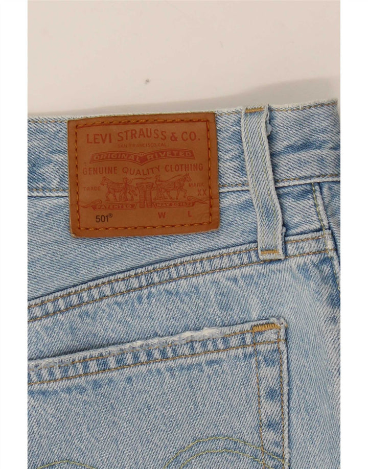 Levi's Short en Jean 501 Distressed Femme W26 Petit Bleu Coton