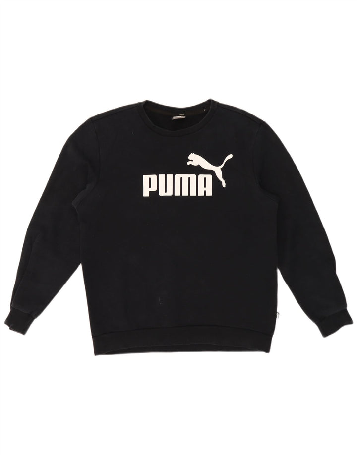 Puma Sweat-Shirt Graphique Homme Noir Moyen Coton