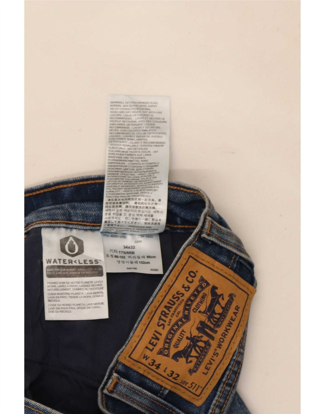 Levi's Jean Slim 511 Homme Bleu W34 L32 Coton
