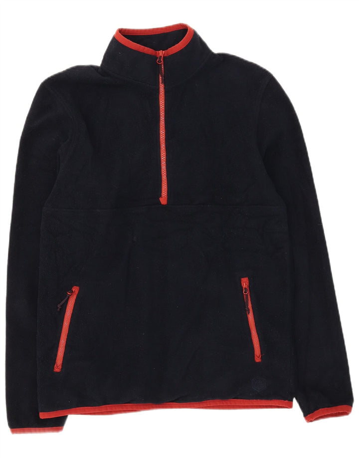 Marks & Spencer Pull polaire à col zippé pour homme Petit bleu marine Polyester