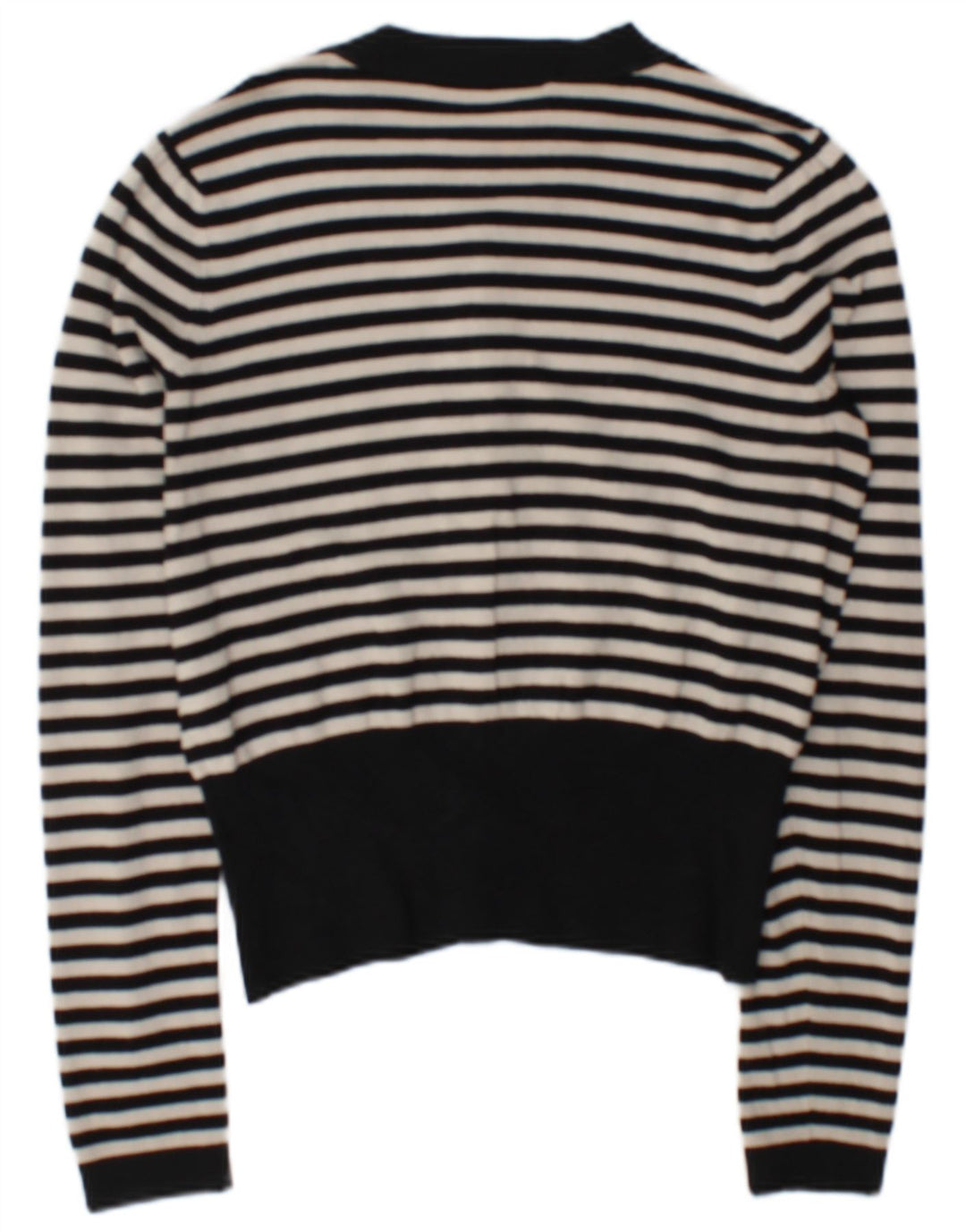 Coast Womens Cardigan Sweater UK 12 Medium Noir Rayé Viscose