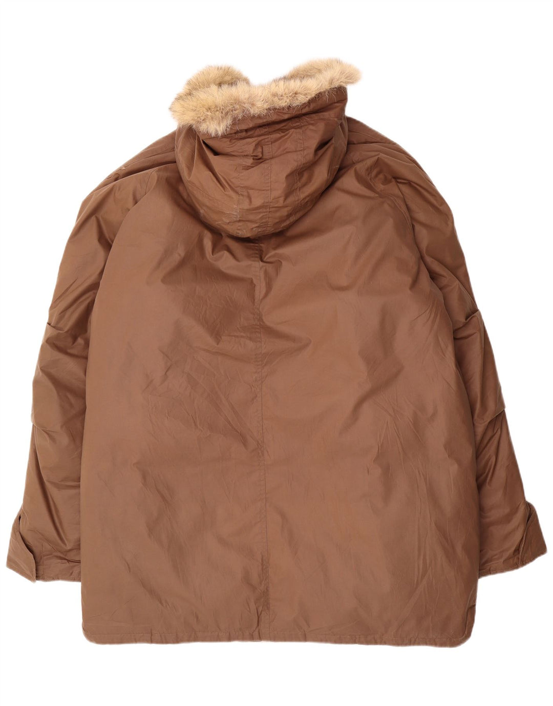 DIESEL Manteau matelassé à capuche pour homme UK 44 2XL Marron Polyester