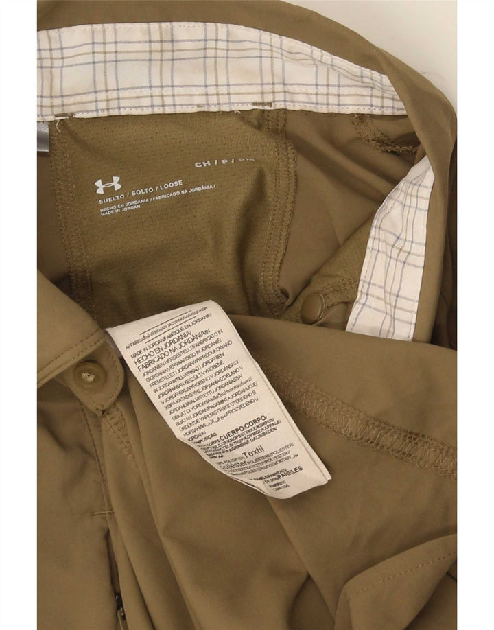 Under Armour Chemise Loose Fit Homme Kaki Polyester