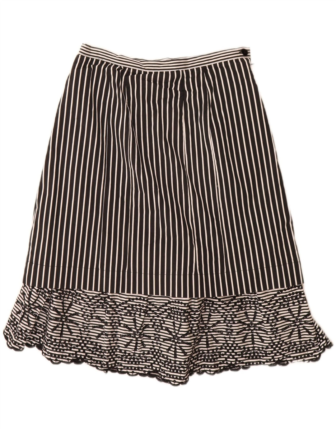 Clips Jupe trapèze femme IT 44 Medium W28 Acétate à fines rayures noires