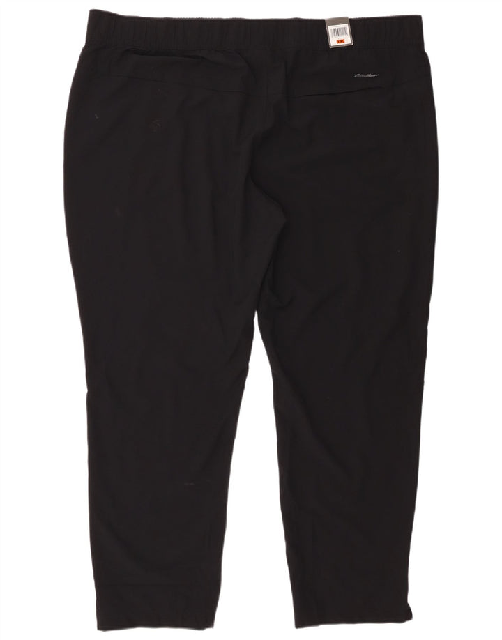 Eddie Bauer Pantalon court pour femme 2XL W42 L28 Noir Polyester