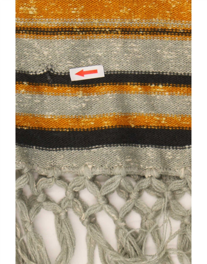 vintage Womens Hooded Cardigan Sweater Taille unique Rayé multicolore