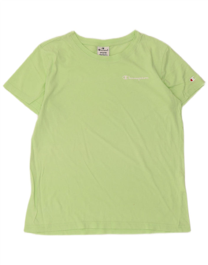 Champion T-Shirt Femme Top UK 12 Coton Vert Moyen