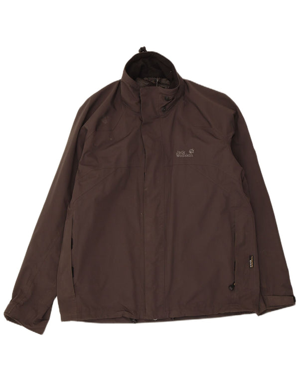 Jack Wolfskin Veste de Pluie Homme UK 40/42 Large Gris Polyamide