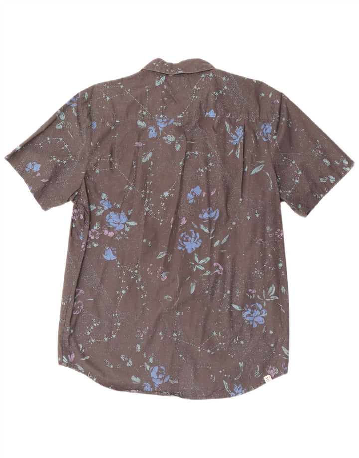 VANS Chemise à manches courtes homme gris moyen coton fleuri