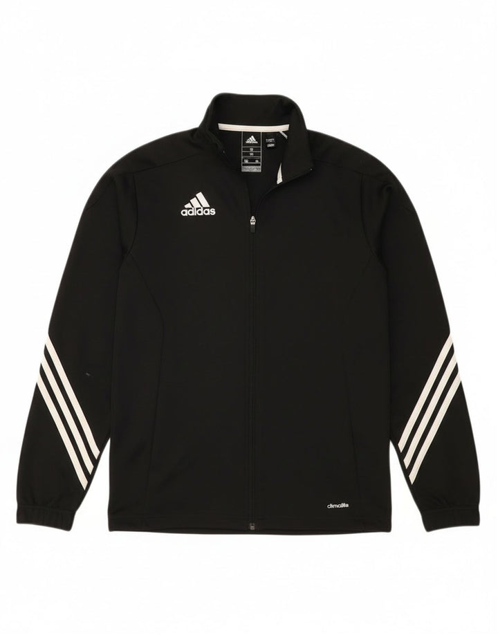Adidas Hommes Climalite Survêtement Top Veste Petit Noir Polyester