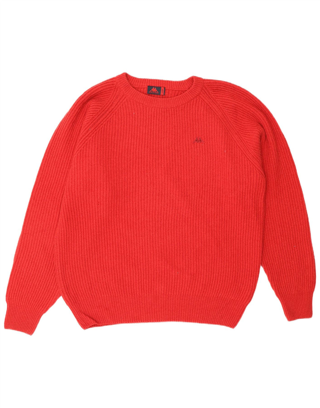 KAPPA Pull à col rond pour homme en laine rouge Large