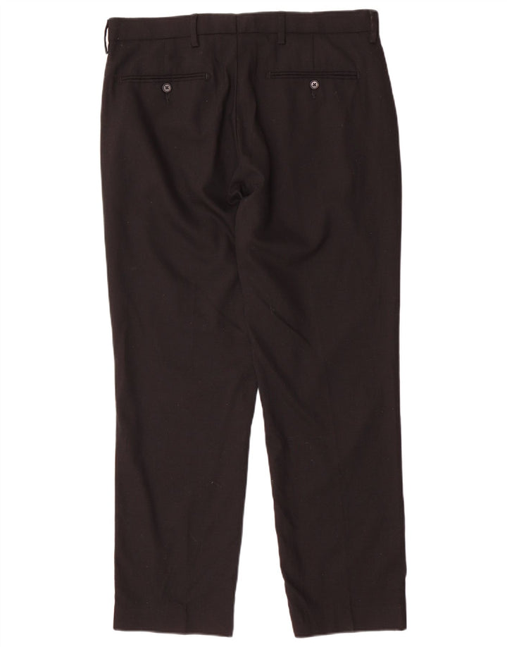 Marks & Spencer Pantalon Chino Coupe Regular Homme W34 L29 Laine Noir