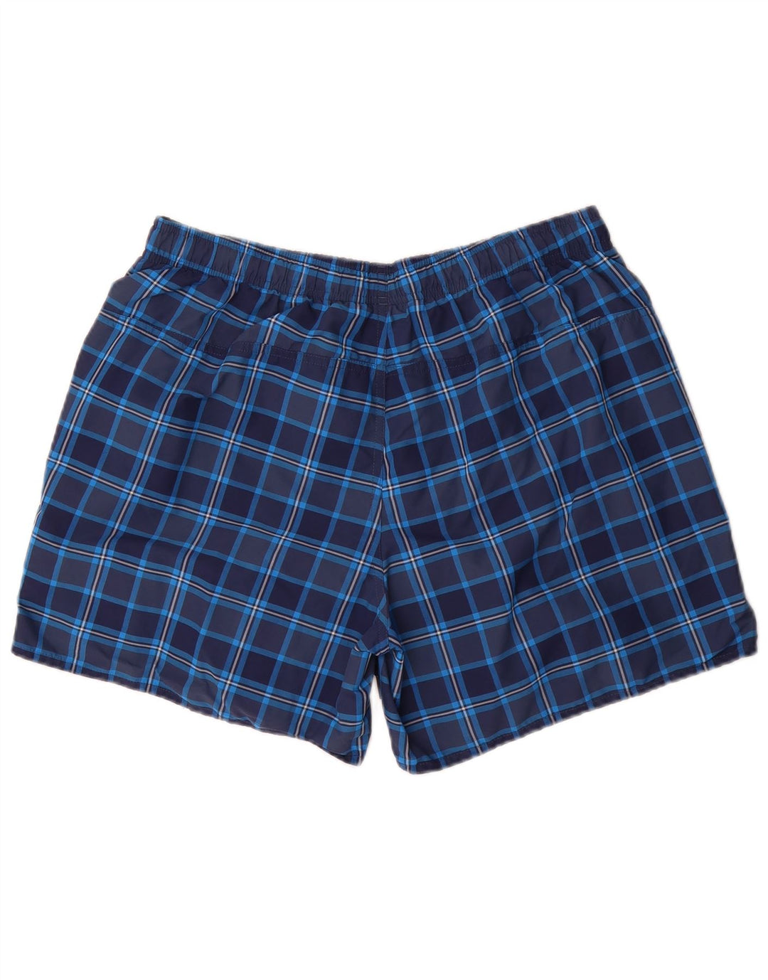 Adidas Short de sport pour homme en nylon à carreaux bleu marine