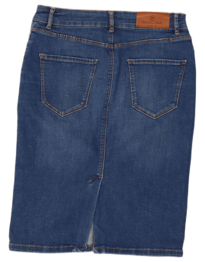 Massimo Dutti Jupe en jean pour femme EU 38 Small W28 Bleu