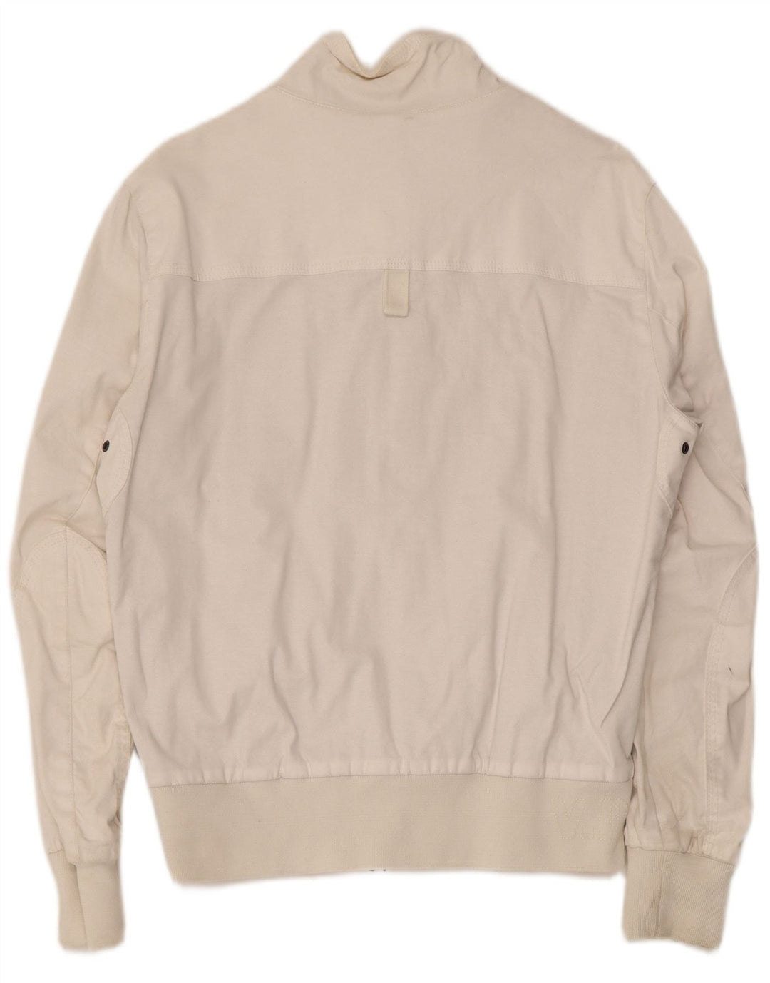 Veste Bomber Homme Vintage IT 46 Petite Viscose Blanche