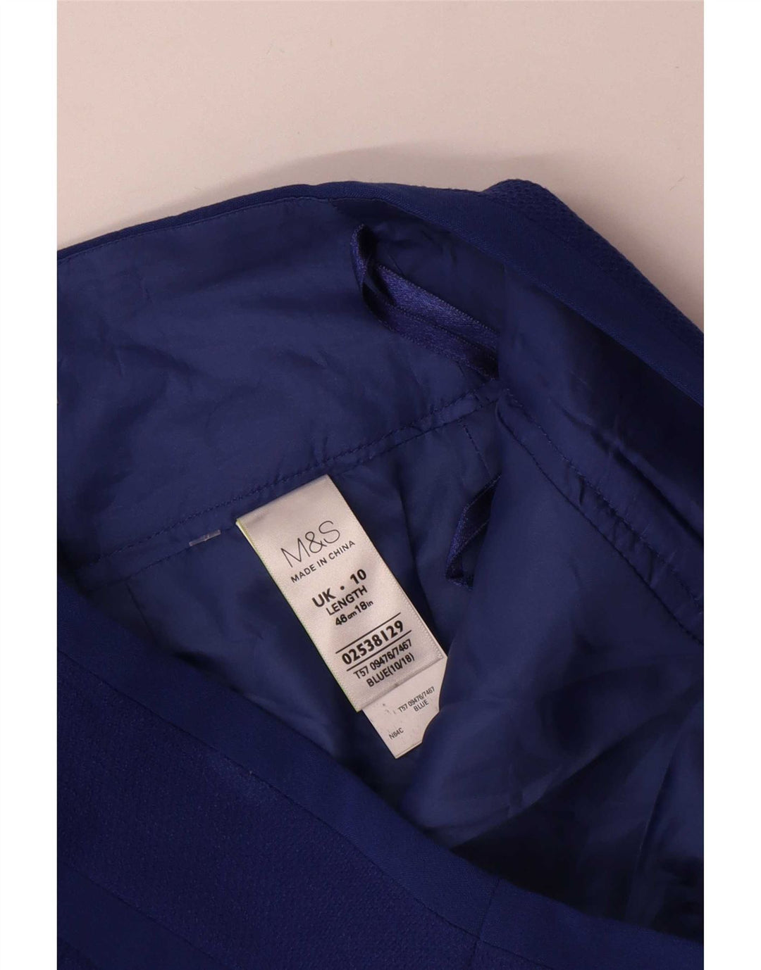 Marks & Spencer Mini-jupe femme UK 10 Small W30 Bleu Polyester