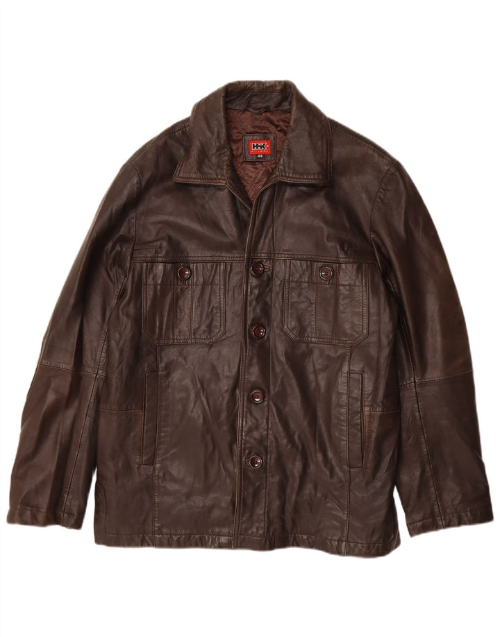 Veste en cuir homme vintage EU 48 Cuir marron moyen