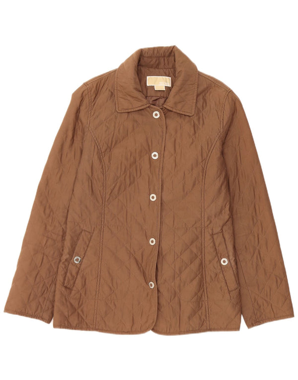 Michael Kors Veste matelassée pour femme UK 14 Polyester marron moyen