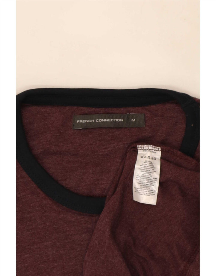 French Connection T-Shirt Homme Coton Bordeaux Moyen