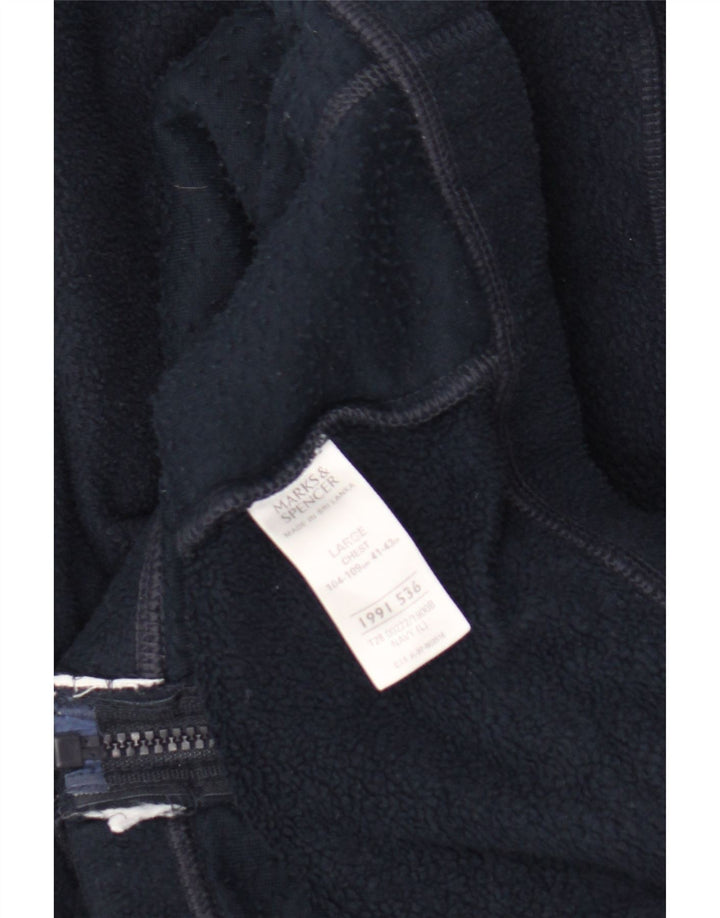 Marks & Spencer Veste polaire pour homme UK 40 Large Bleu marine Polyester