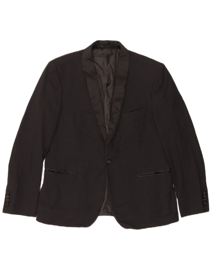 Marks & Spencer Veste blazer à 1 bouton pour homme UK 42 Large Noir Polyester