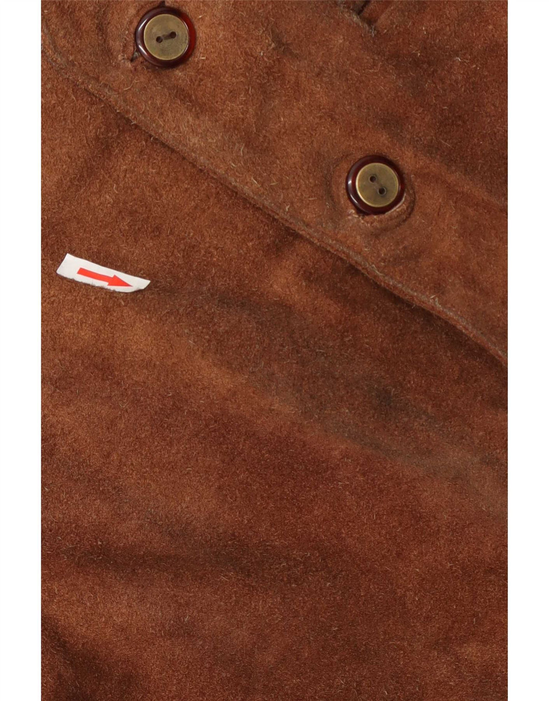 gilet en daim homme vintage UK 40 cuir brun moyen