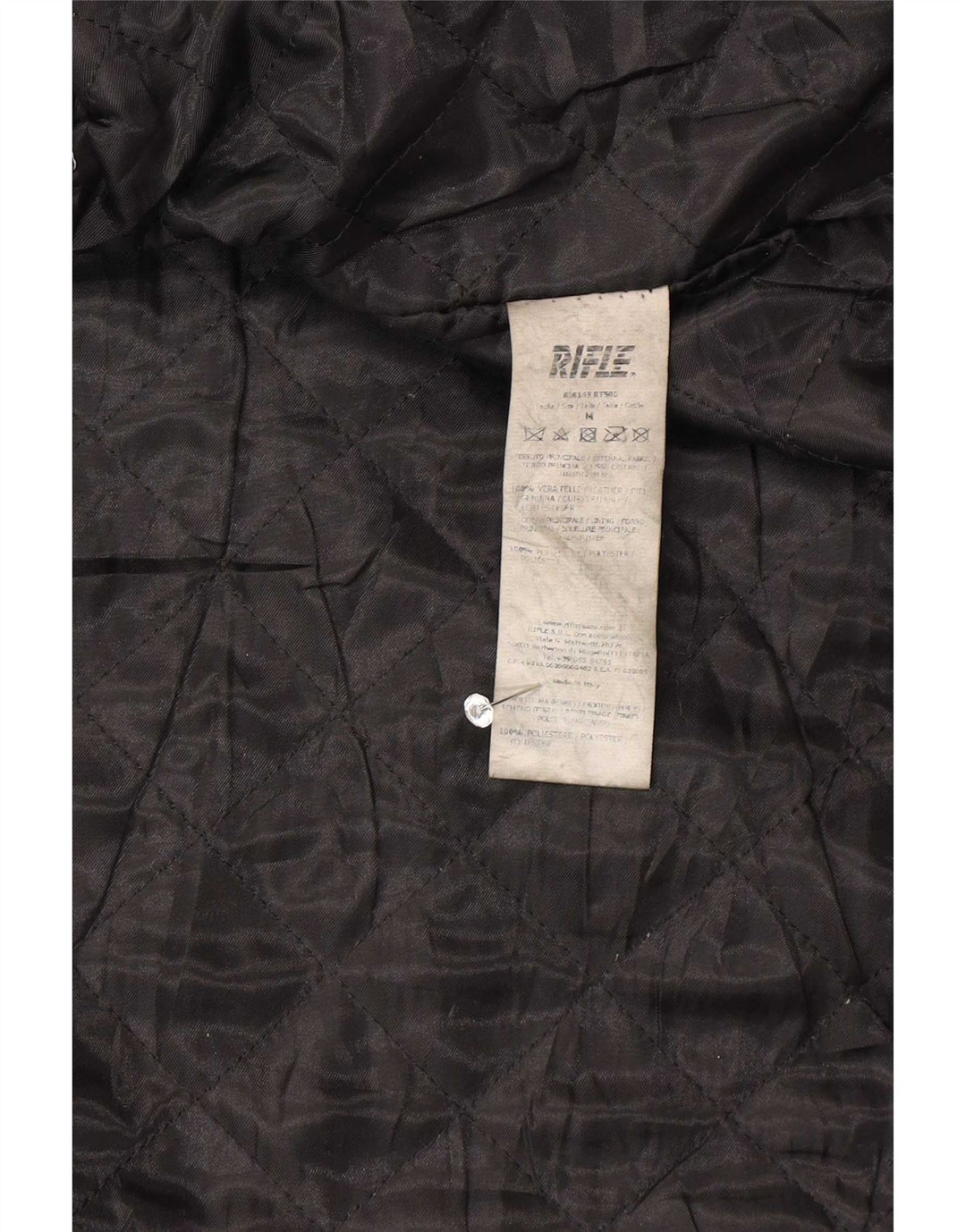Rifle Veste de course en cuir pour femme UK 14 Medium Noir