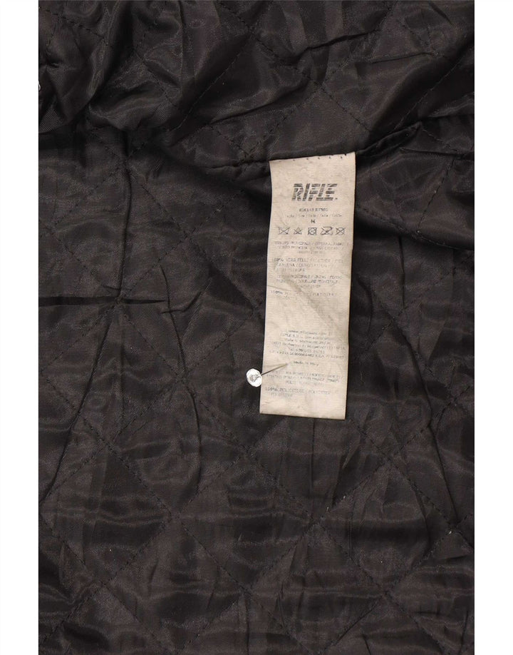 Rifle Veste de course en cuir pour femme UK 14 Medium Noir