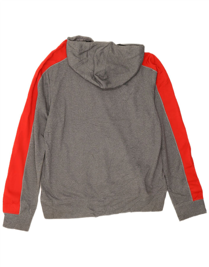 Fila Pull à capuche graphique pour homme 2XL Gris Colorblock Polyester
