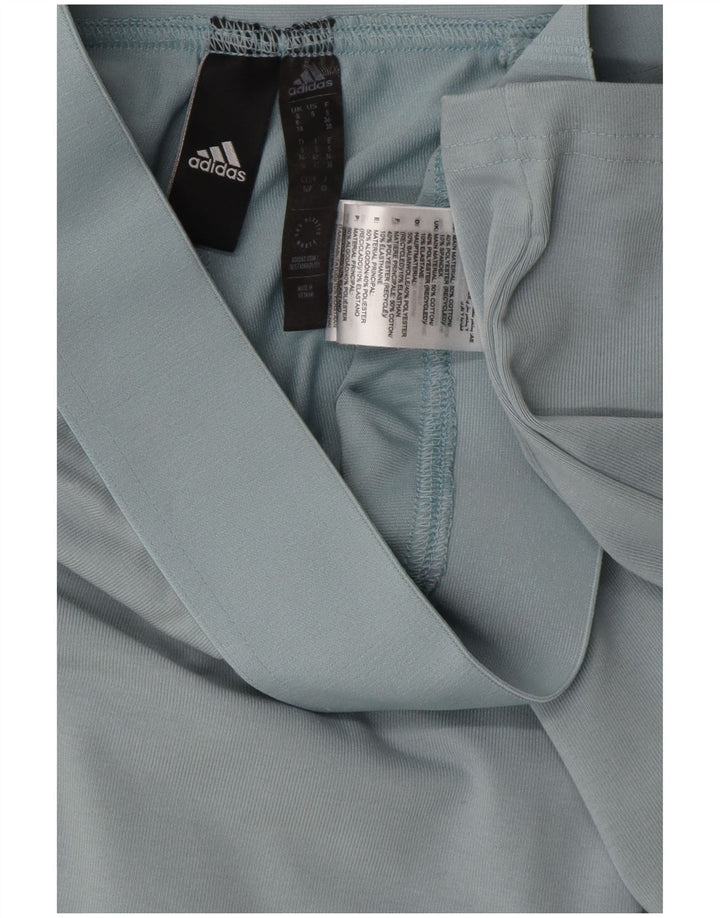 ADIDAS Leggings graphiques pour femmes UK 8/10 petit bleu coton