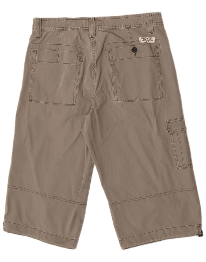 Pierre Cardin Bermuda Cargo Homme W33 Gris Moyen Coton