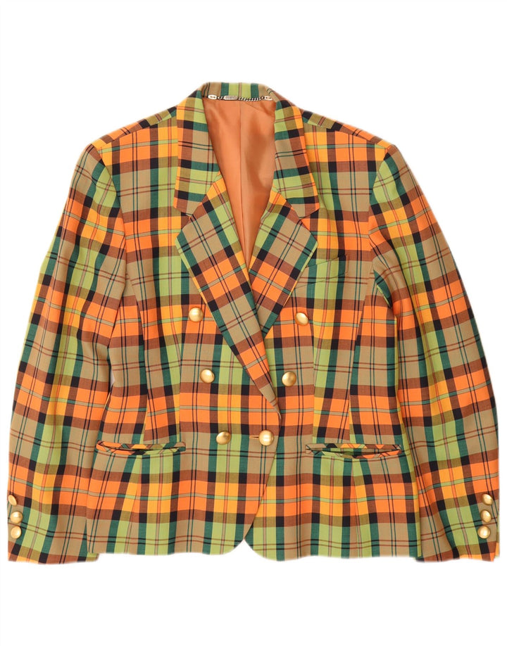 HMC Veste Blazer Double Boutonnage Femme UK 12 Medium Multicolore Check