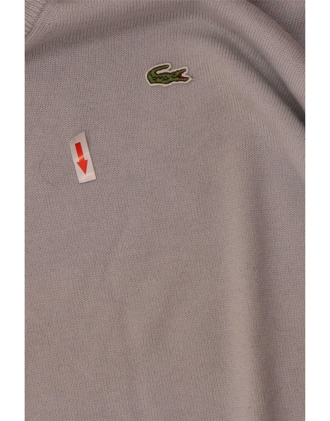 Lacoste Pull col V pour homme Taille 5 Grande laine vierge bleue