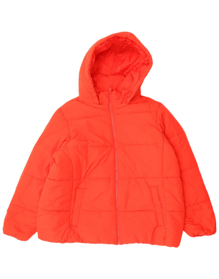Marks & Spencer Veste matelassée à capuche pour femme UK 22 3XL Rouge Polyester