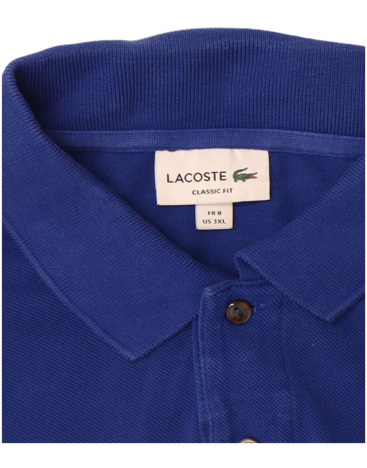 LACOSTE Polo coupe classique pour homme taille 8 3XL bleu coton