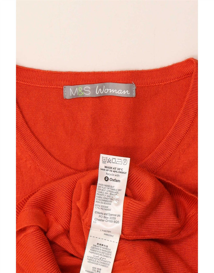 Marks & Spencer Cardigan pour femme en viscose orange moyen UK 44