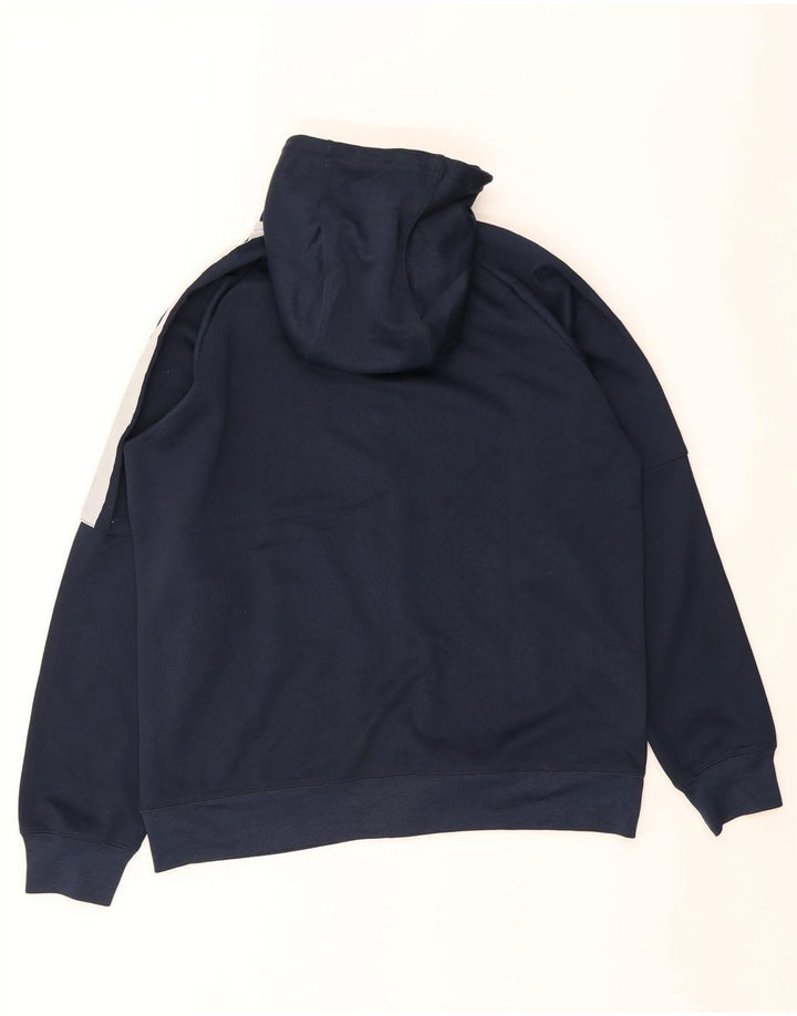 Nike Pull à capuche zippé pour homme en polyester color block bleu marine