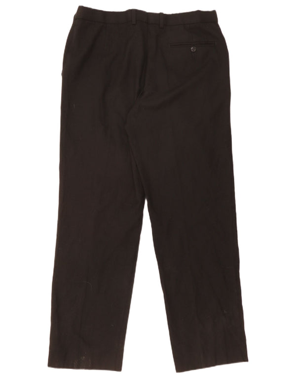 MARKS & SPENCER Pantalon de costume coupe classique pour homme W34 L31 Laine noire