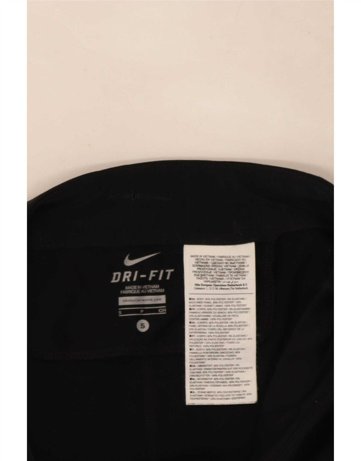 Nike Leggings Femme UK 8 Petit Noir Polyester