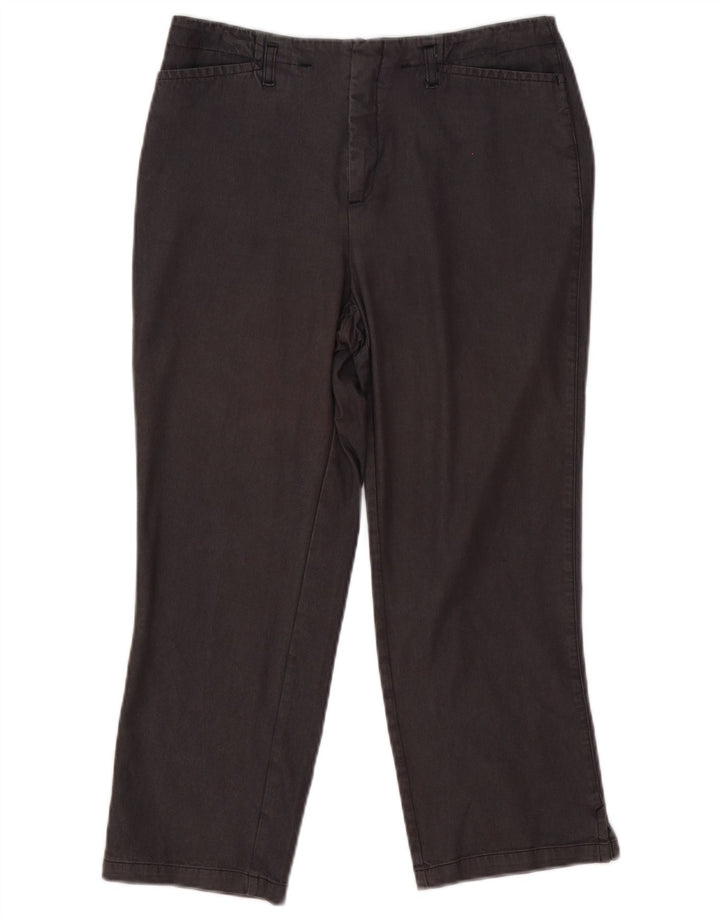 Stefanel Pantalon Capri Droit Femme IT 42 Medium W29 L22 Gris Viscose